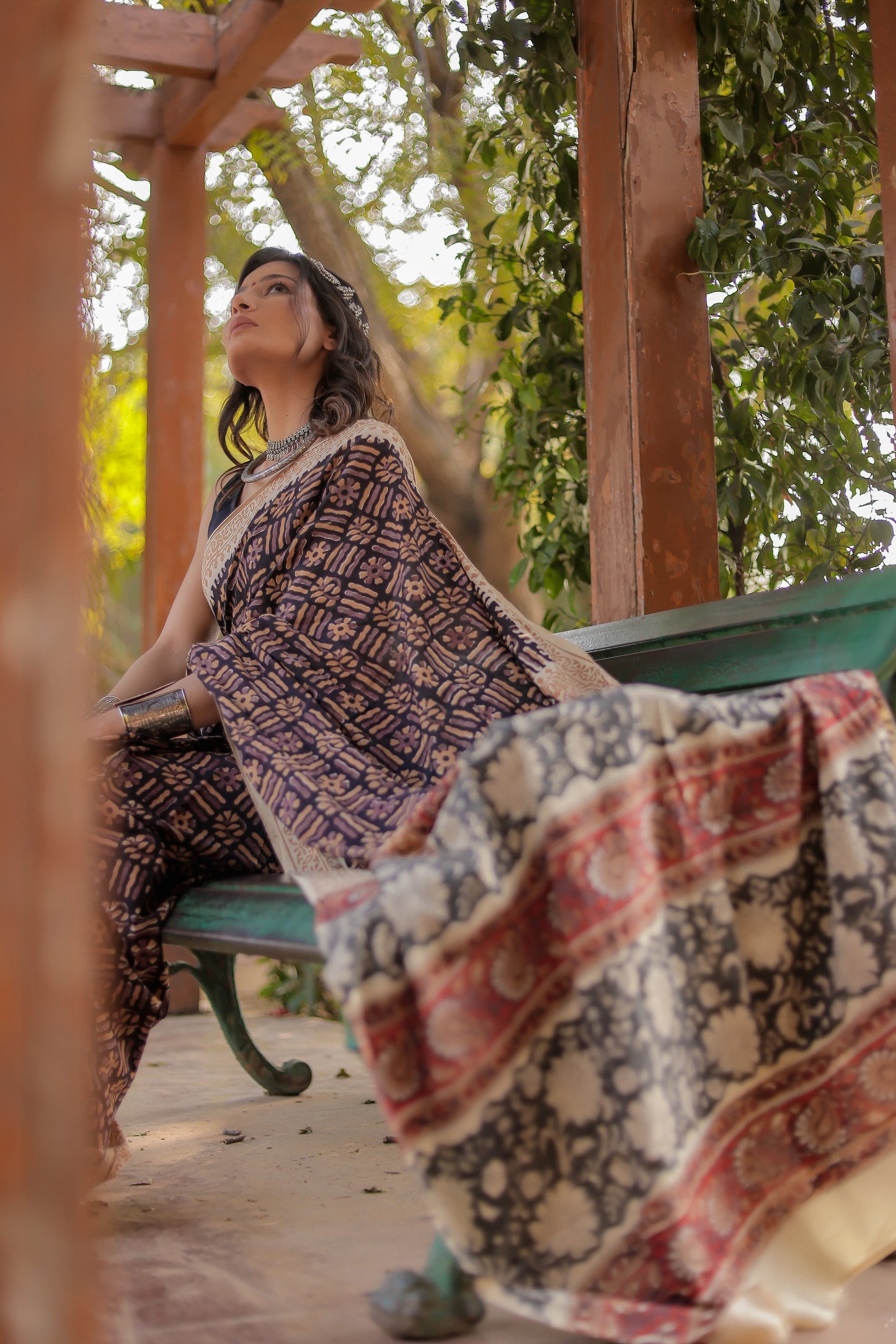 Bagru Block Print Pure Cotton Saree