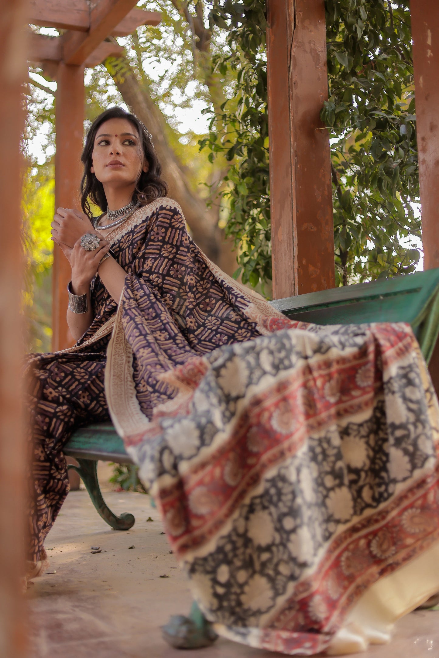 Bagru Block Print Pure Cotton Saree