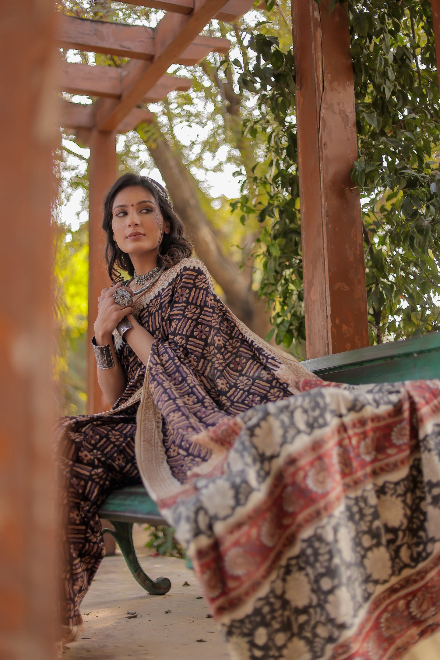 Bagru Block Print Pure Cotton Saree