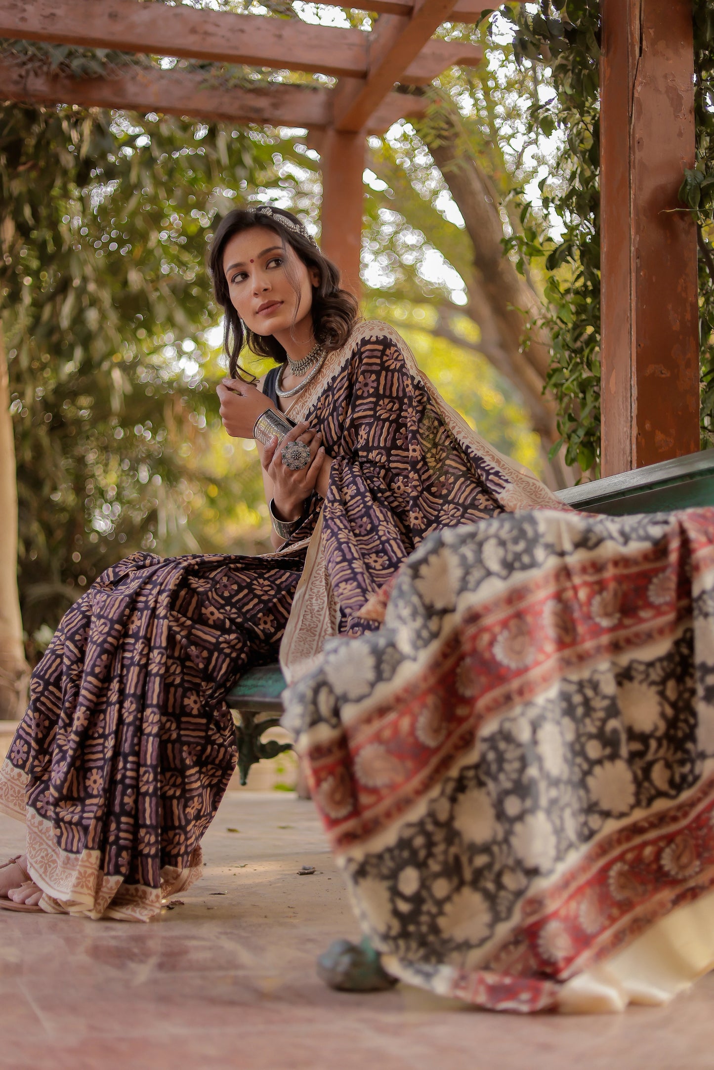 Bagru Block Print Pure Cotton Saree