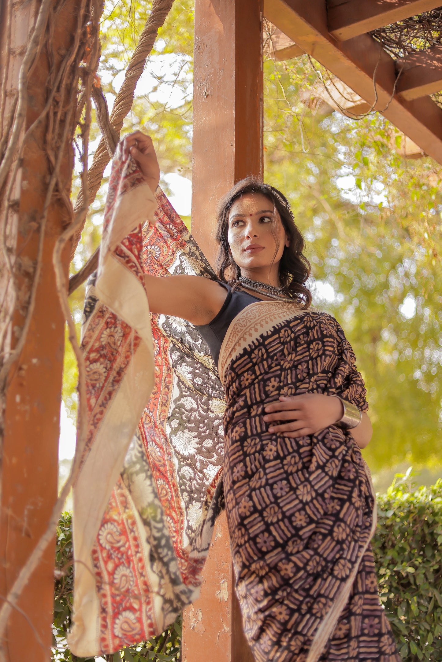 Bagru Block Print Pure Cotton Saree