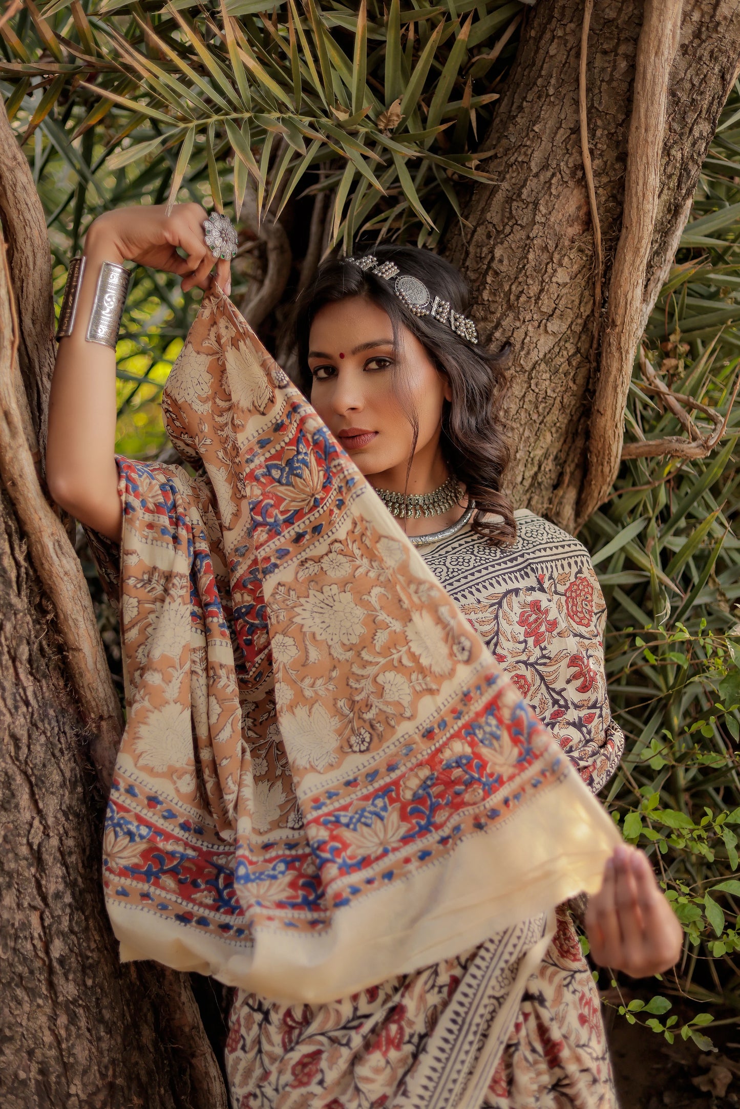 Bagru Print Jaal Hand Block Pure Cotton block print saree