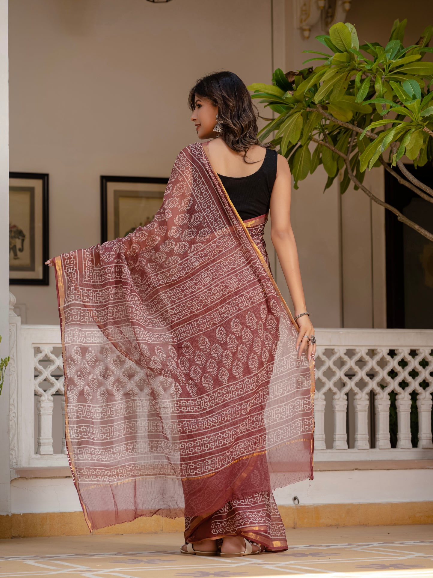 Morpankh pure Kota Doria saree