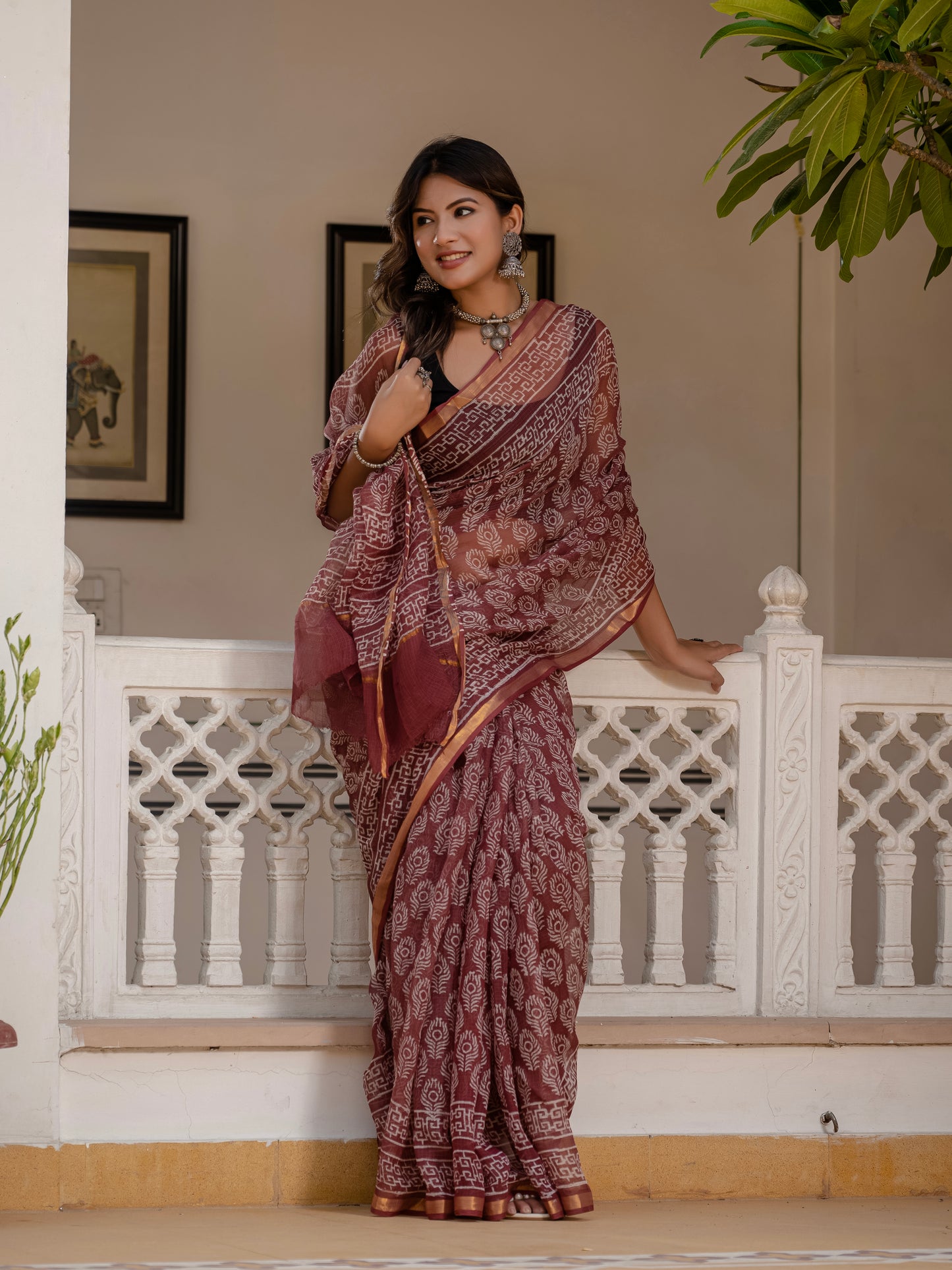 Morpankh pure Kota Doria saree