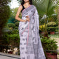 Butterfly printed Hand Block Mul Cotton Saree