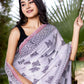 Butterfly printed Hand Block Mul Cotton Saree