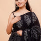 Black jaal - mul cotton saree -100% Hand Block Print