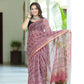 Morpankh Printed Maroon Pure Hand Block printed Kota Doria saree