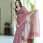 Morpankh Printed Maroon Pure Hand Block printed Kota Doria saree