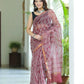 Morpankh Printed Maroon Pure Hand Block printed Kota Doria saree