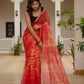 Red Tie & Dye pure Kota Doria saree