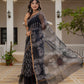 Black Batik printed pure Kota Doria saree