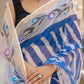 Blue Lehriya pure Kota Doria saree