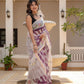 Purple Lehriya pure Kota Doria saree