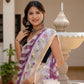 Purple Lehriya pure Kota Doria saree