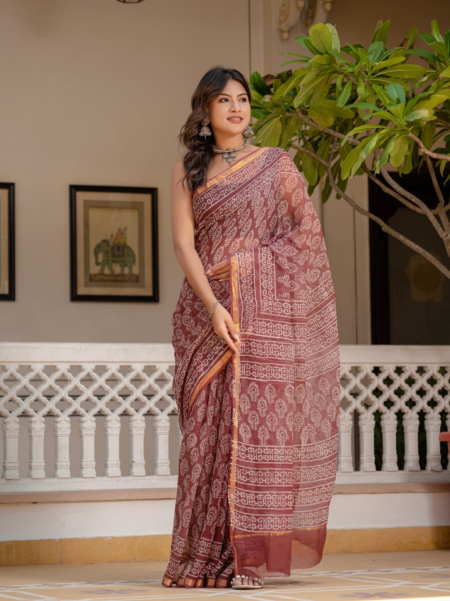 Morpankh pure Kota Doria saree