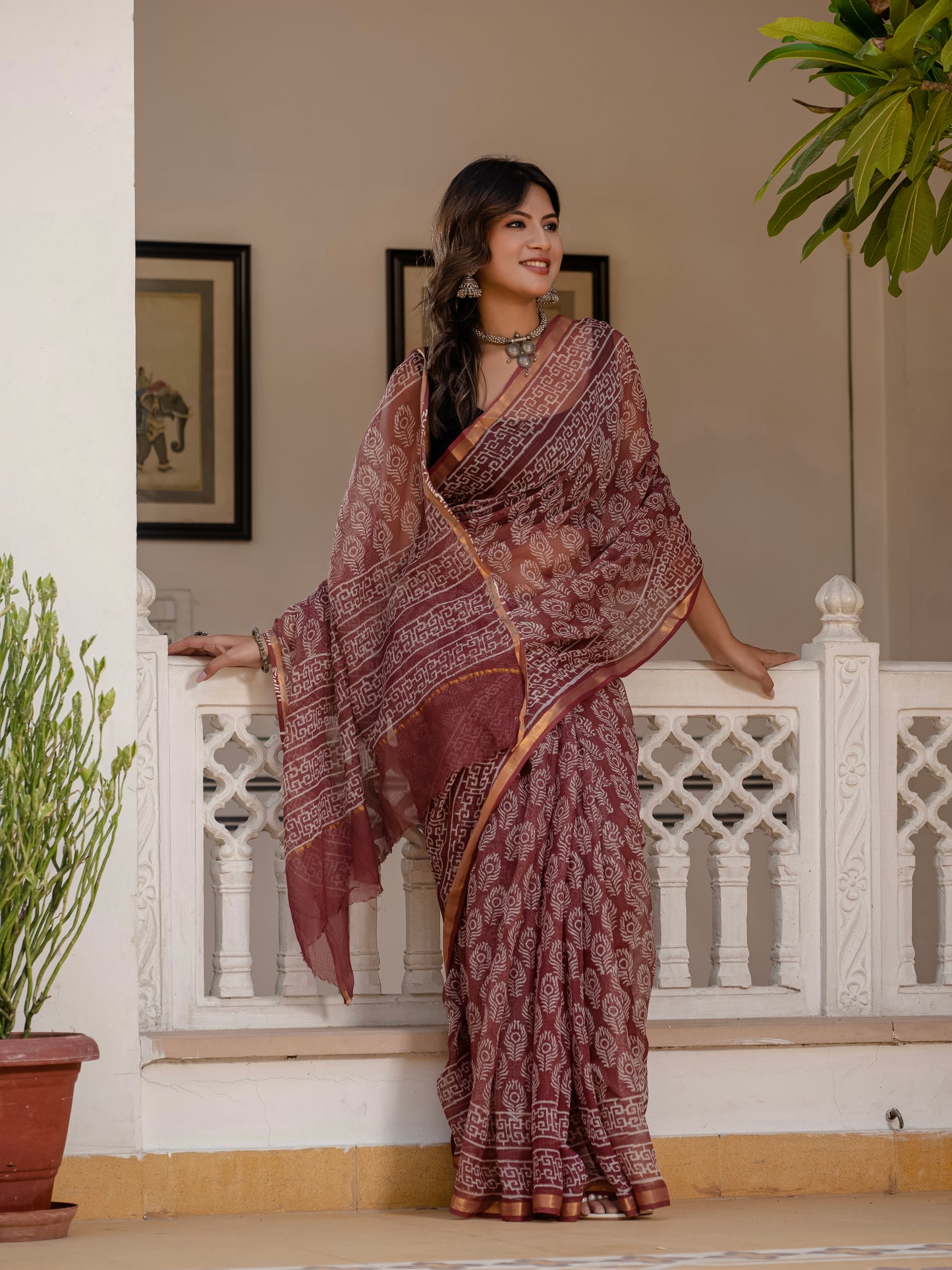 Morpankh pure Kota Doria saree