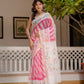 Pink Lehriya pure Kota Doria saree