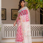 Pink Lehriya pure Kota Doria saree