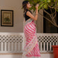 Pink Lehriya pure Kota Doria saree