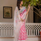 Pink Lehriya pure Kota Doria saree