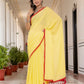 Yellow Tussells Pure Mul Cotton Saree