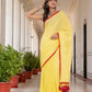 Yellow Tussells Pure Mul Cotton Saree