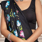 Black beauty hand painted saree