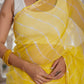 Yellow Lehriya Kota Doria saree