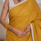 Mustard saree with tussells