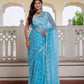 Sky Lehriya Kota Doria saree