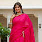 Rani pink saree with tussels