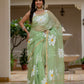 Green HandPainted pure Kota Doria saree