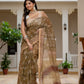 Green Bagh Printed Hand Block Kota Doria Saree