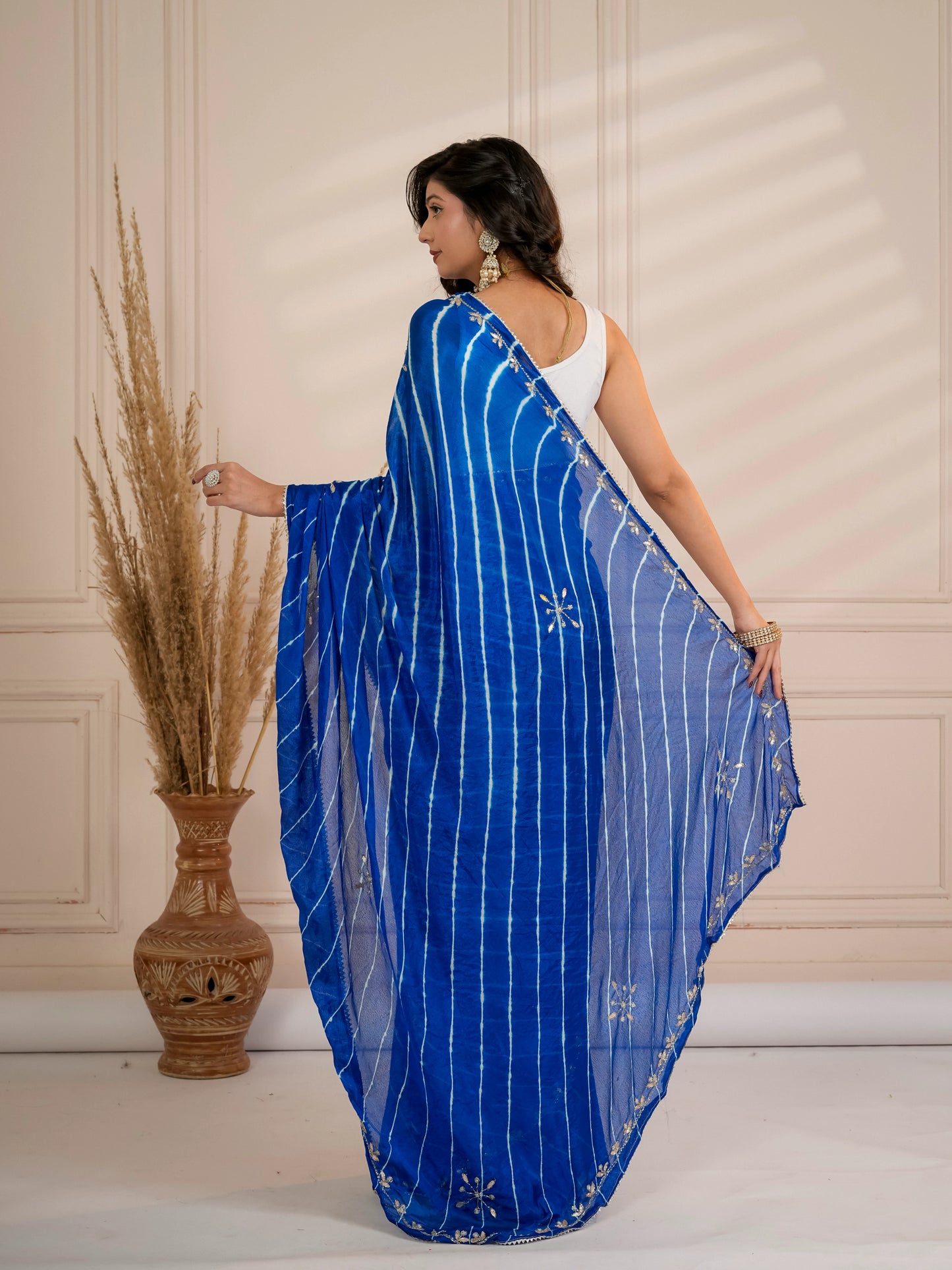 Royal blue lehriya