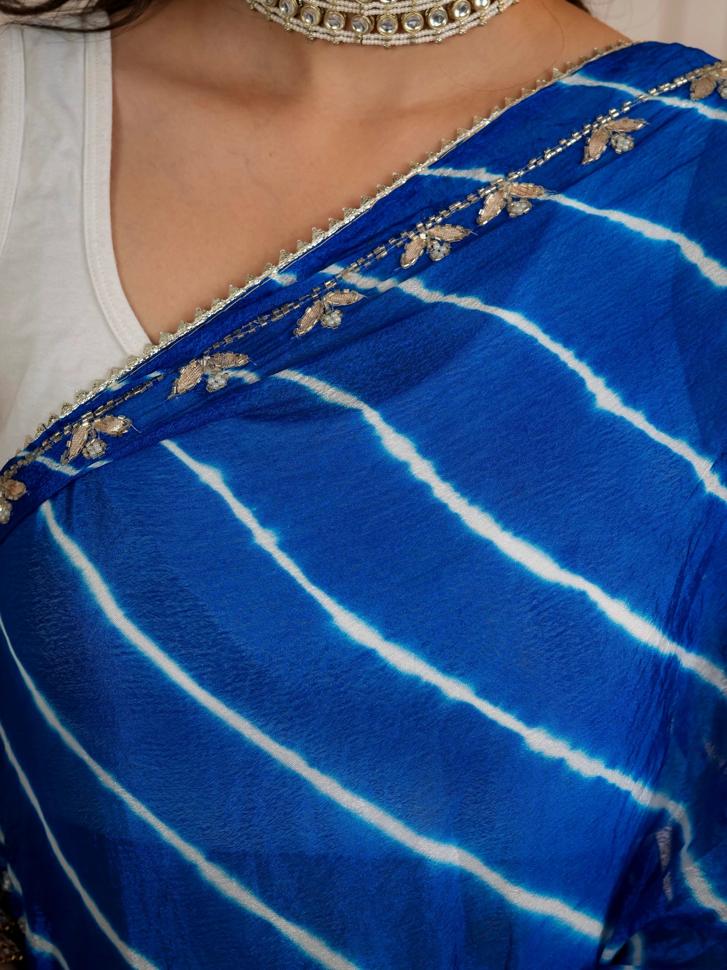 Royal blue lehriya