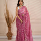Mauve lehriya with hand work