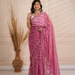 Mauve lehriya with hand work