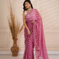 Mauve lehriya with hand work