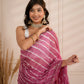 Mauve lehriya with hand work
