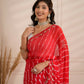Red lehriya with hand work