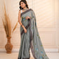 Grey Hand painted saree