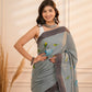 Grey Hand painted saree