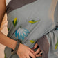 Grey Hand painted saree