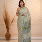 Green bootie pure mul saree