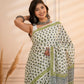 Green bootie pure mul saree