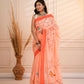 Birdie peach saree