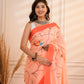 Birdie peach saree