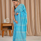 Blue bootie pure mul mul saree