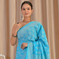 Blue bootie pure mul mul saree